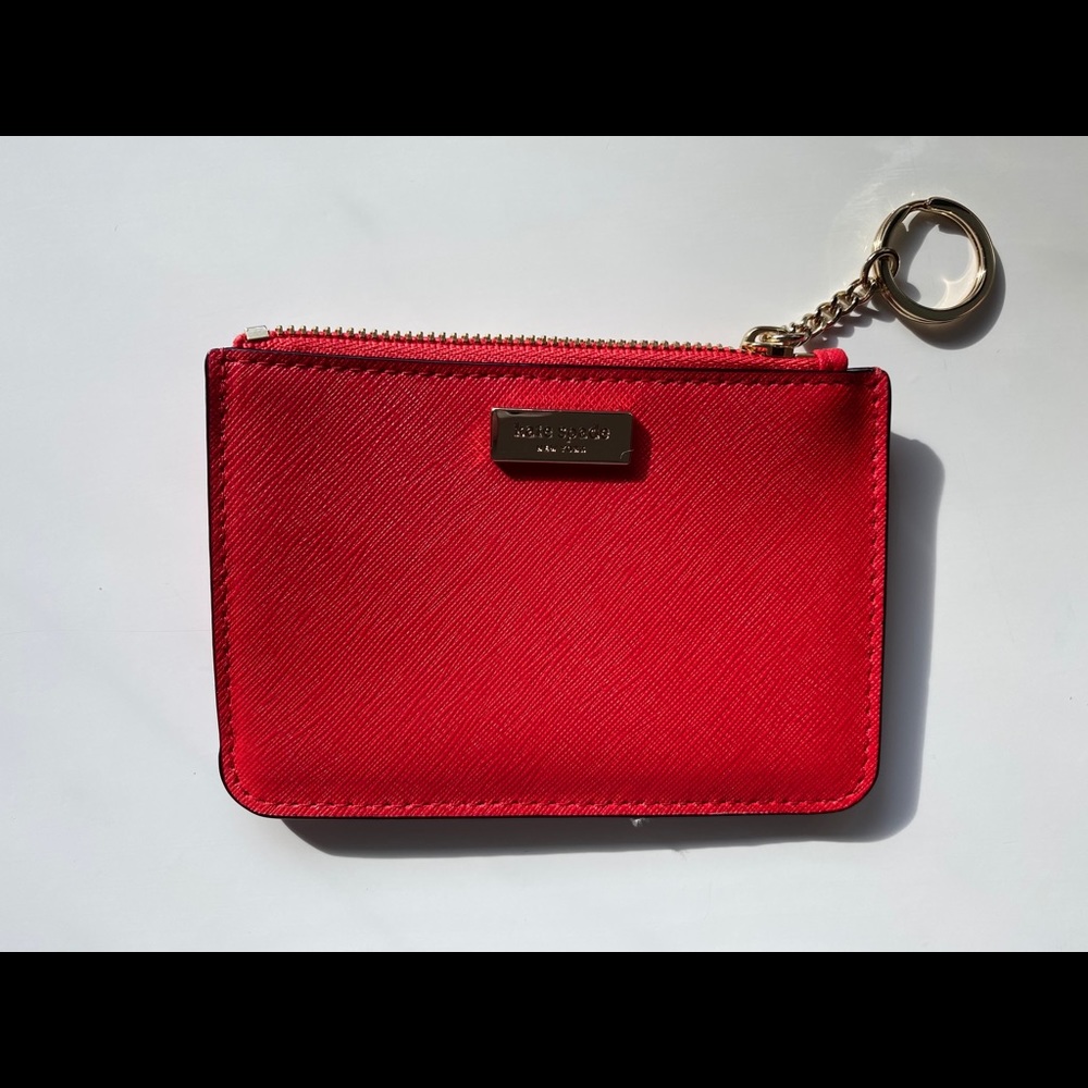 Kate Spade Red Key Chain Wallet Laurel Way Bitsy